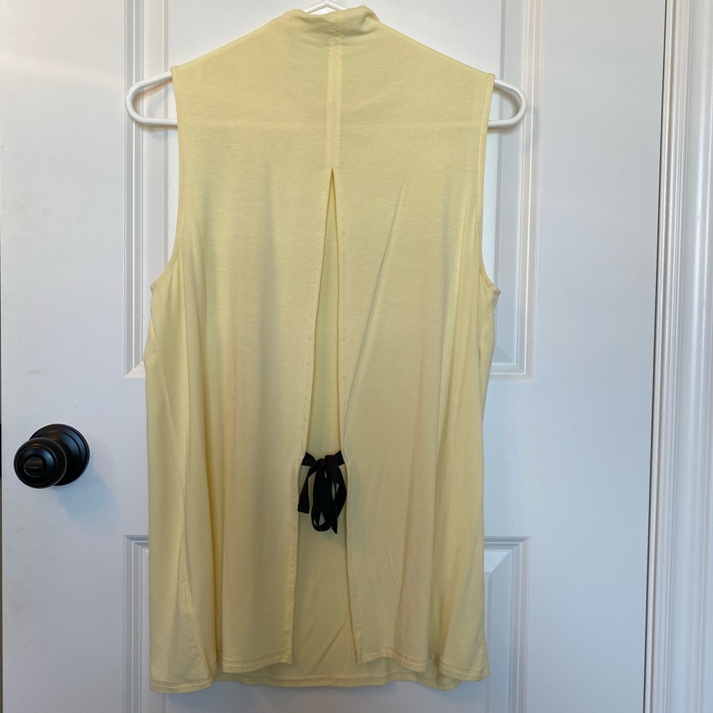 Babaton sleeveless open back shirt.